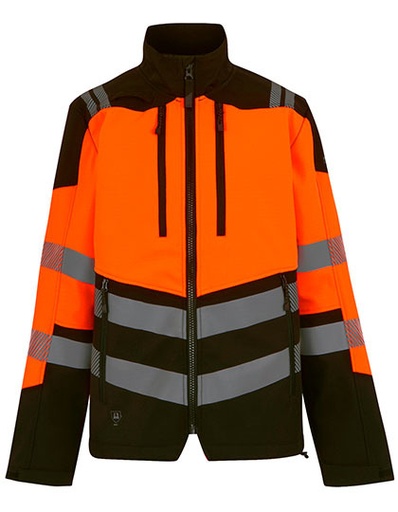 Kurtka Softshell Hi-Vis RG760 - Black & Orange