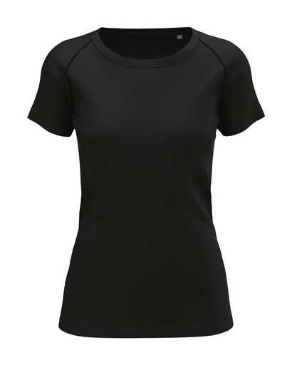 Bezszwowa koszulka sportowa damska S8960 - Black Opal