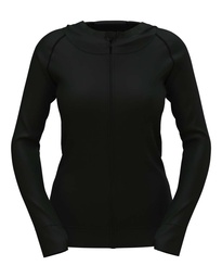 Bezszwowa kurtka sportowa damska z kapturem S8970 - Black Opal