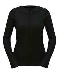 Bezszwowa kurtka sportowa damska z kapturem S8970 - Black Opal