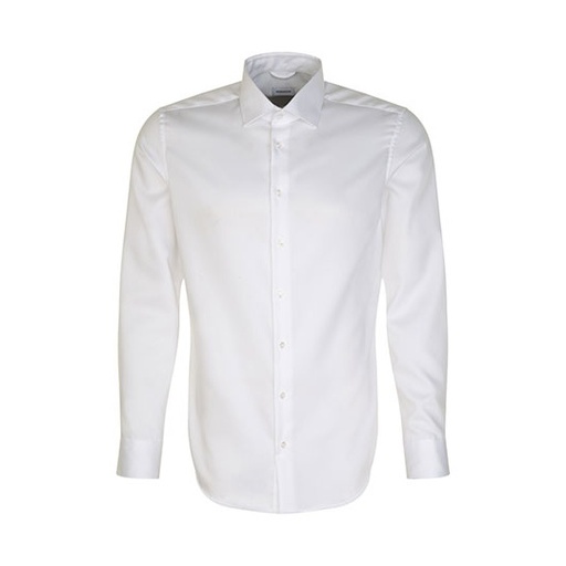 Koszula meska dopasowana twill SN843510 - White