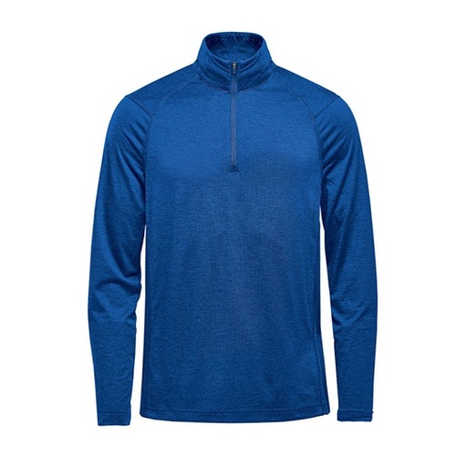 Męska bluza slim z zamkiem 1/4 ST135 - Classic Blue Heather