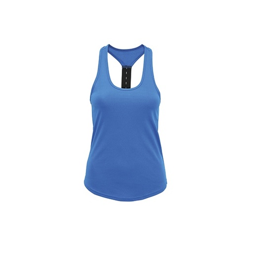 Damska slim fit koszulka sportowa bez rękawów TR027 - Sapphire