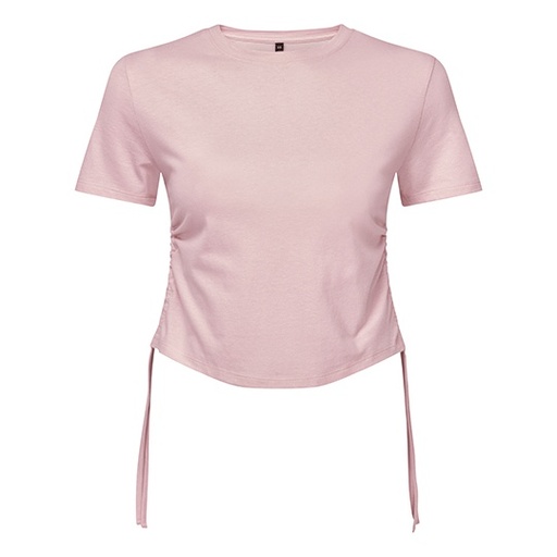 Top Damski Krotki Bawelniany TR069 - Light Pink