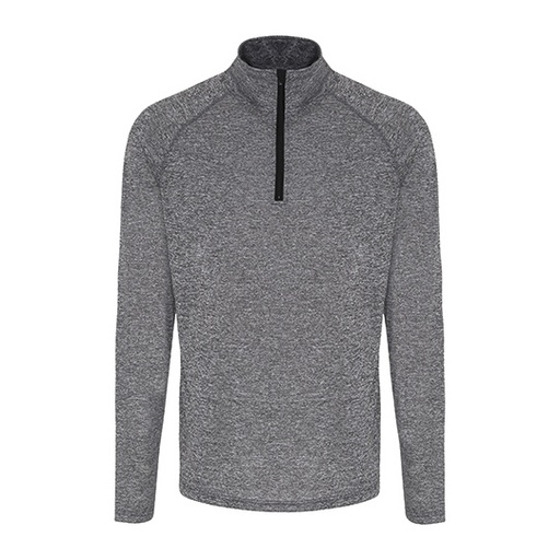 Męska bluza z długim rękawem TR110 - Black Melange & Black