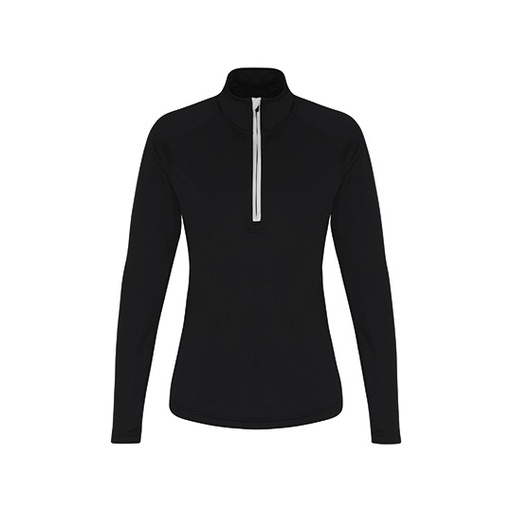 Damska bluza z długim rękawem TR120 - Black & White