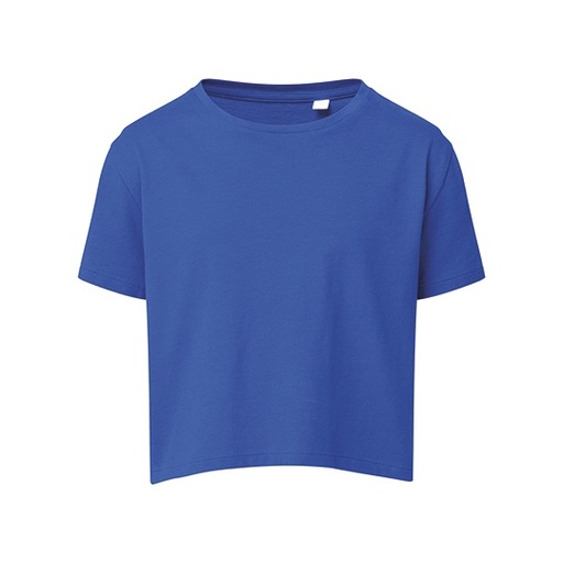 T-shirt dziecięcy oversize crop TR19B - Royal