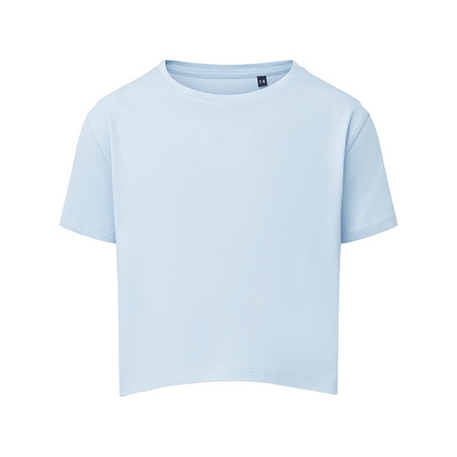 T-shirt dzieciecy oversize crop TR19B - Sky Blue