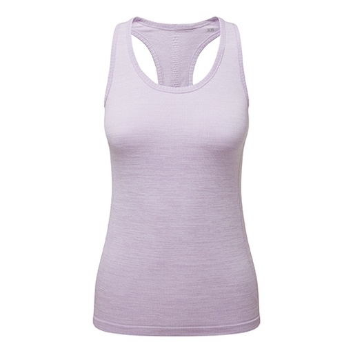 Damska bezszwowa kamizelka sportowa slim TR509 - Lilac Melange