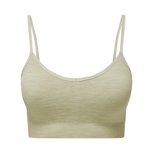 Bezszwowy biustonosz sportowy TR510 - Sage Green Melange