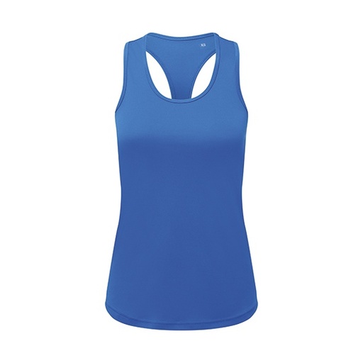 Damska dopasowana koszulka sportowa bez rękawów TR527 - Sapphire