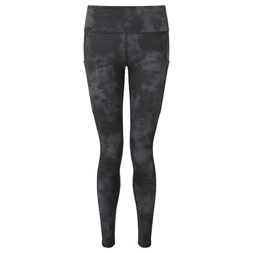 Damskie legginsy slim TR532 - Black & Grey Acid Wash