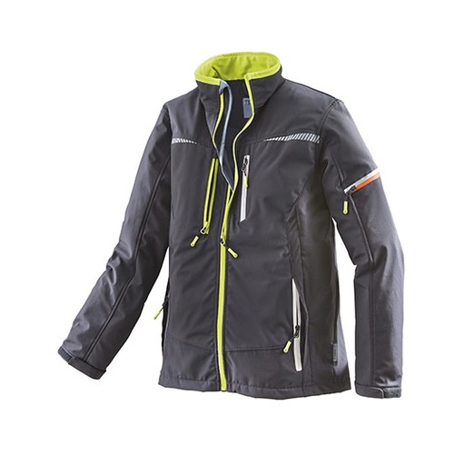 Kurtka Męska Robocza Softshellowa Wodoodporna TX61393 - Black & Lime