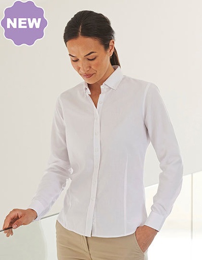 Damska koszula z długim rękawem W583 - White