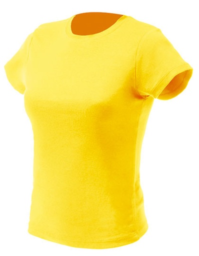 Koszulka Damska Dopasowana Bawełniana NH141 - Yellow