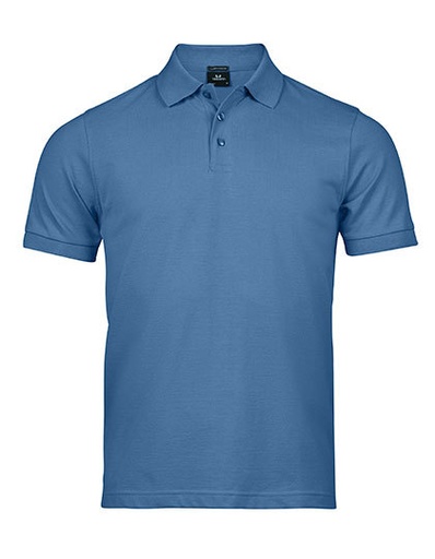 Polo Męskie Slim Organiczna Bawełna Elastan TJ1405 - Ocean Blue