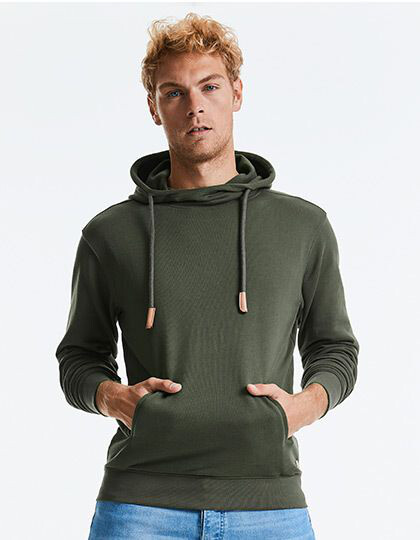 Pure Organic High Collar Hooded Sweat Russell Pure Organic R-209M-0 - Z kapturem