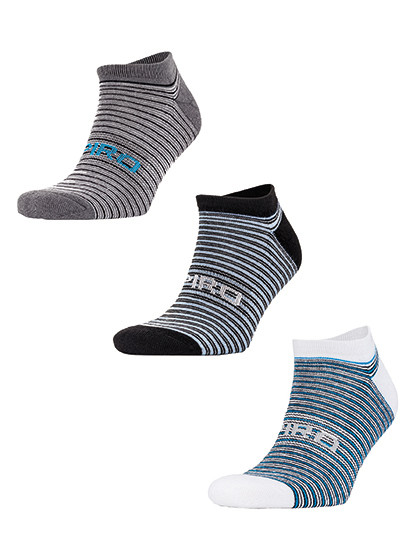 3-Pack Mixed Stripe Sneaker Socks SPIRO S295X