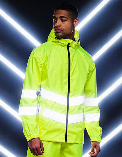 Pro Hi-Vis Packaway Jacket Regatta High Visibility TRW497 - Wodoodporne