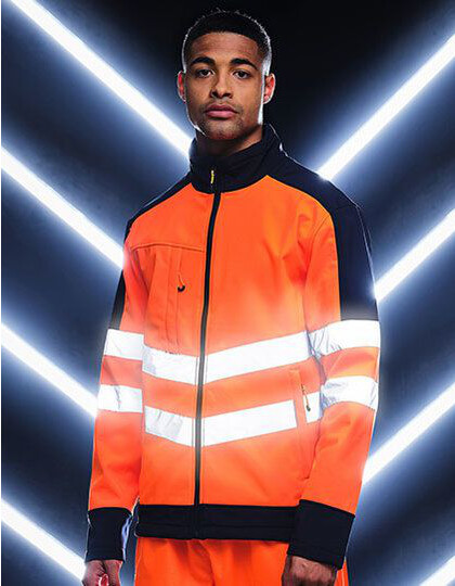 Pro Hi-Vis Softshell Jacket Regatta High Visibility TRA625 - Robocza