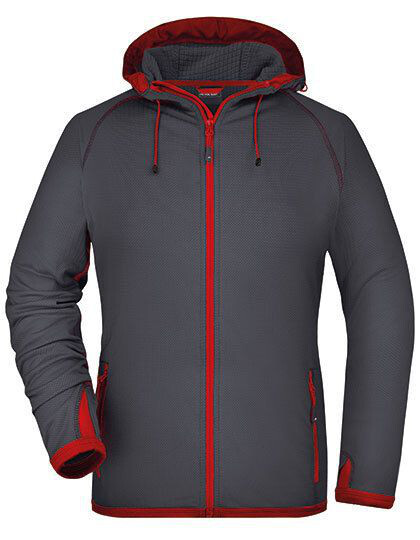 Ladies´ Hooded Fleece James&Nicholson JN 570 - Na zamek