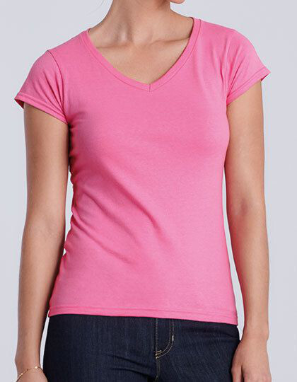 Softstyle® Women´s V-Neck T-Shirt Gildan 64V00L - Dekolt w kształcie V