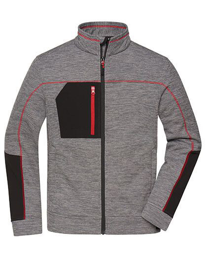 Men´s Structure Fleece Jacket James&Nicholson JN1818 - Odzież reklamowa
