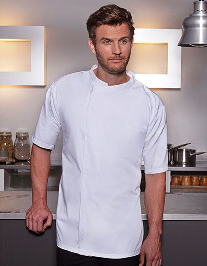 Short-Sleeve Throw-Over Chef Shirt Basic Karlowsky BJM 3 - Odzież dla gastronomii