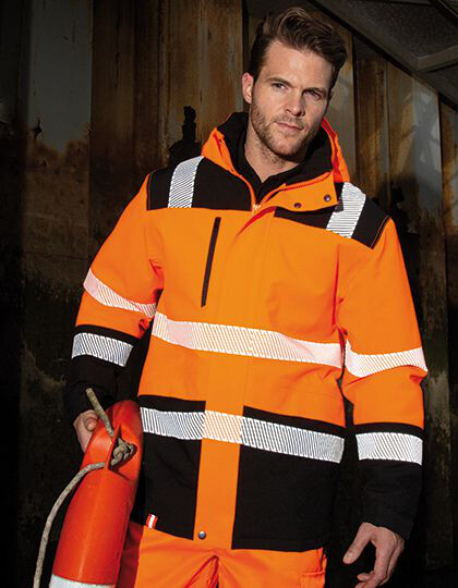 Printable Waterproof Softshell Safety Coat Result Safe-Guard R475X - Kurtki