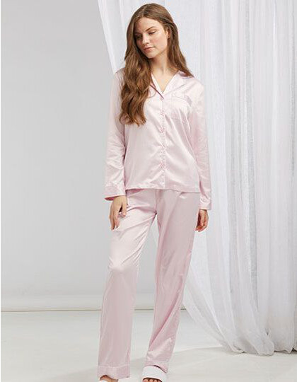 Ladies´ Satin Long Pyjamas Towel City TC055 - Pozostałe