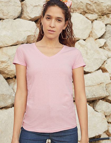 Ladies´ Valueweight V Neck T Fruit of the Loom 61-398-0