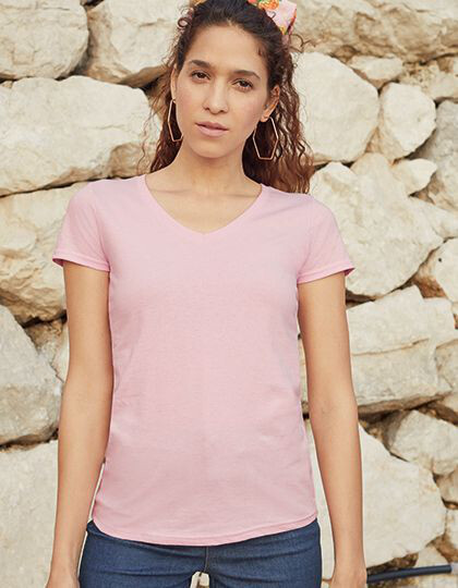 Ladies´ Valueweight V Neck T Fruit of the Loom 61-398-0 - Koszulki damskie