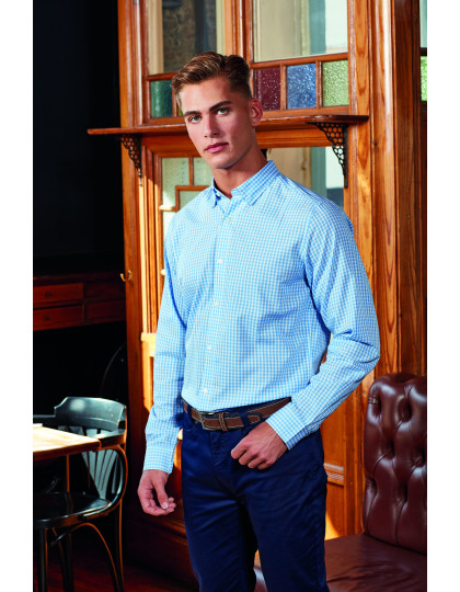 Maxton Check Mens Long Sleeve Shirt Premier Workwear PR252