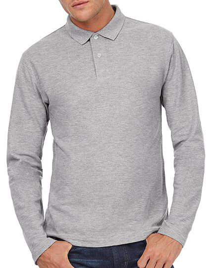 Men´s Long Sleeve Polo ID.001 B&C PUI12 - Koszulki polo męskie