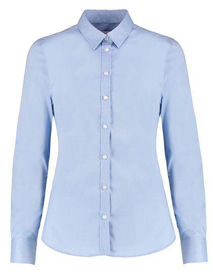 Women´s Tailored Fit Stretch Oxford Shirt Long Sleeve Kustom Kit KK782 - Koszule damskie