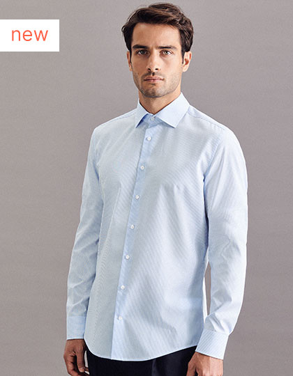 Men´s Shirt 2 Shaped Check/Stripes Long Sleeve Seidensticker 293640/293660 - Koszulki męskie