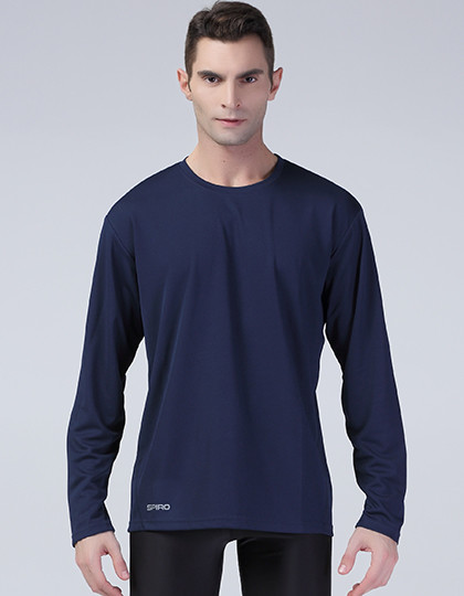 Męska koszulka z długim rękawem Quick Dry Performance SPIRO S254M - Bluzy sportowe