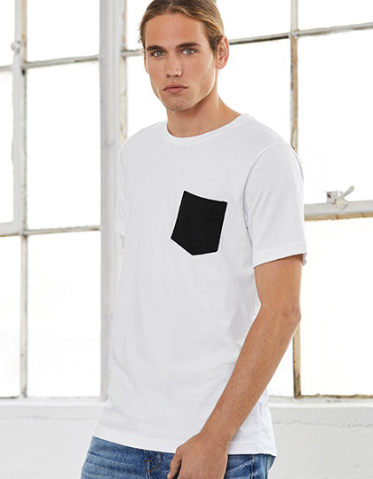 Men´s Jersey Short Sleeve Pocket Tee Canvas 3021