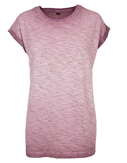 Ladies Spray Dye Extended Shoulder Tee Build Your Brand BY056