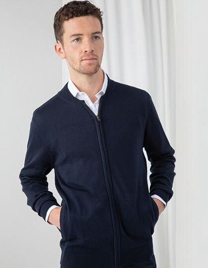 Unisex Zip Through Cardigan Henbury H718 - Z krótkim rękawem