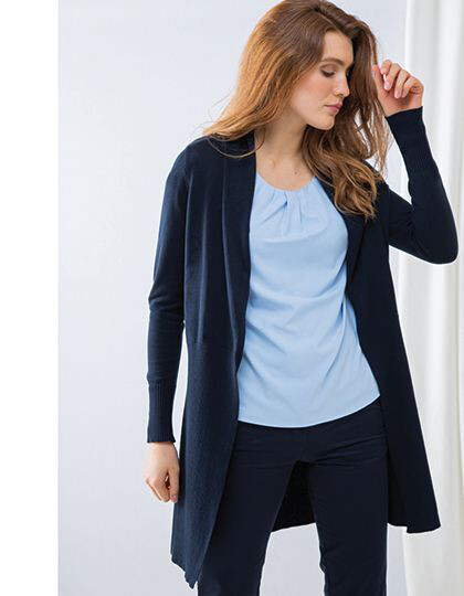 Ladies´ Longline Open Cardigan Henbury H719 - Z krótkim rękawem