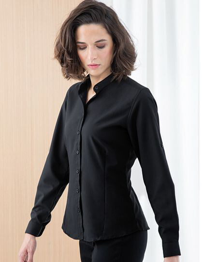 Ladies´ Mandarin Shirt Roll Tab Sleeve Henbury H593 - Pozostałe