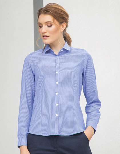 Ladies Gingham Cofrex/Pufy Wicking L/S Shirt Henbury H581 - Koszule biznesowe