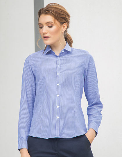 Ladies Gingham Cofrex/Pufy Wicking L/S Shirt Henbury H581