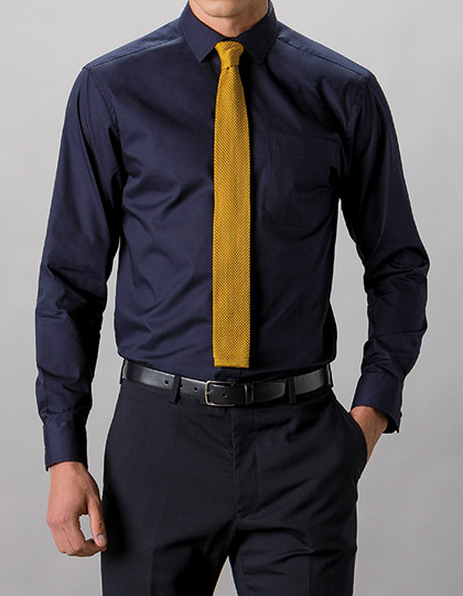 Tailored Fit Poplin Shirt Long Sleeve Kustom Kit KK142