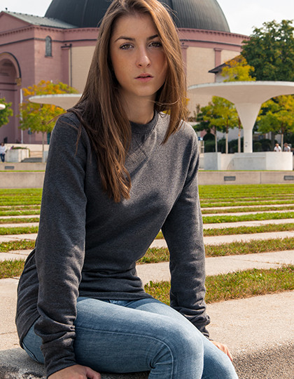 Bluza damska Light Crewneck Build Your Brand BY025 - Wkładane przez głowę