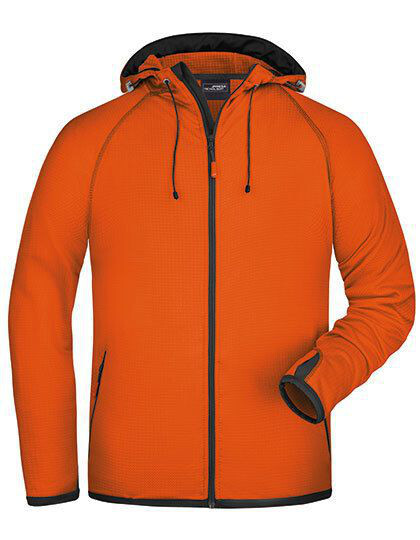 Men´s Hooded Fleece James&Nicholson JN 571 - Na zamek