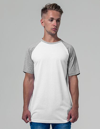 Raglan Contrast Tee Build Your Brand BY007 - Okrągły dekolt