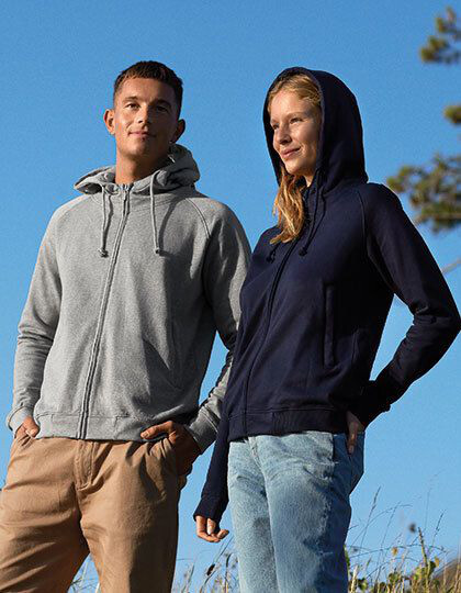 Unisex Hoodie With Hidden Zip Neutral O63401 - Z kapturem