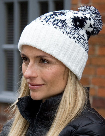 Czapka Deluxe Fair Isle Hat Result Winter Essentials R356X